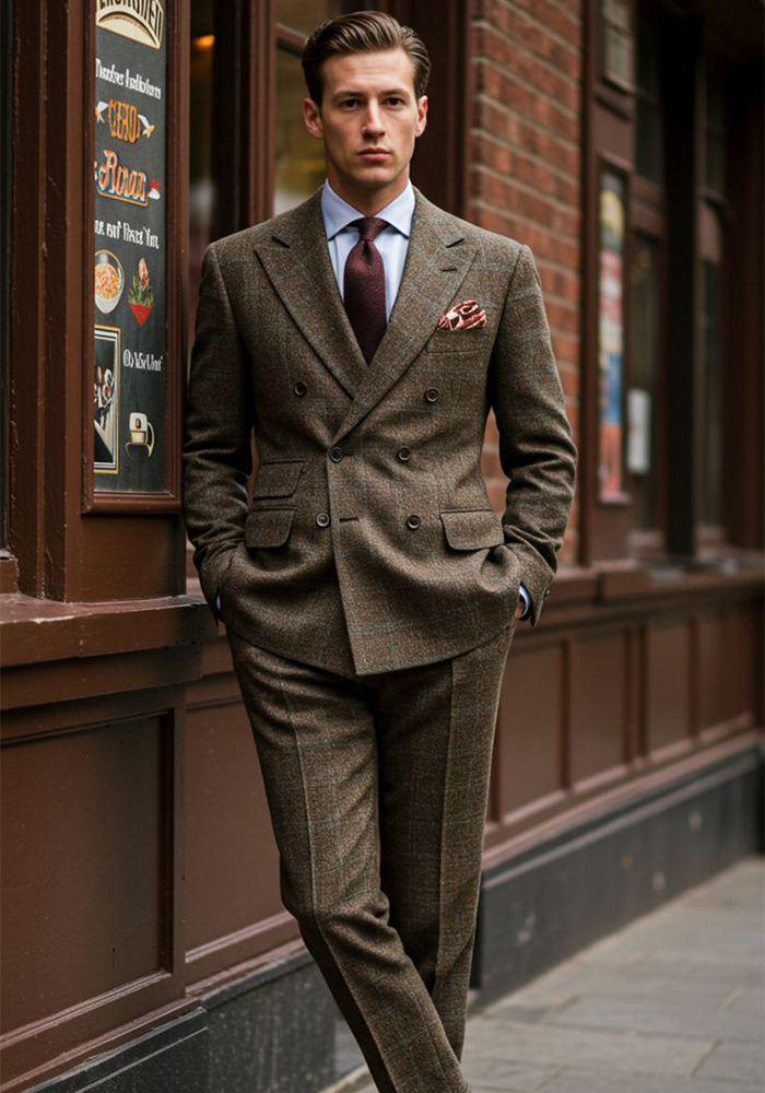 Herringbone Tweed Suit