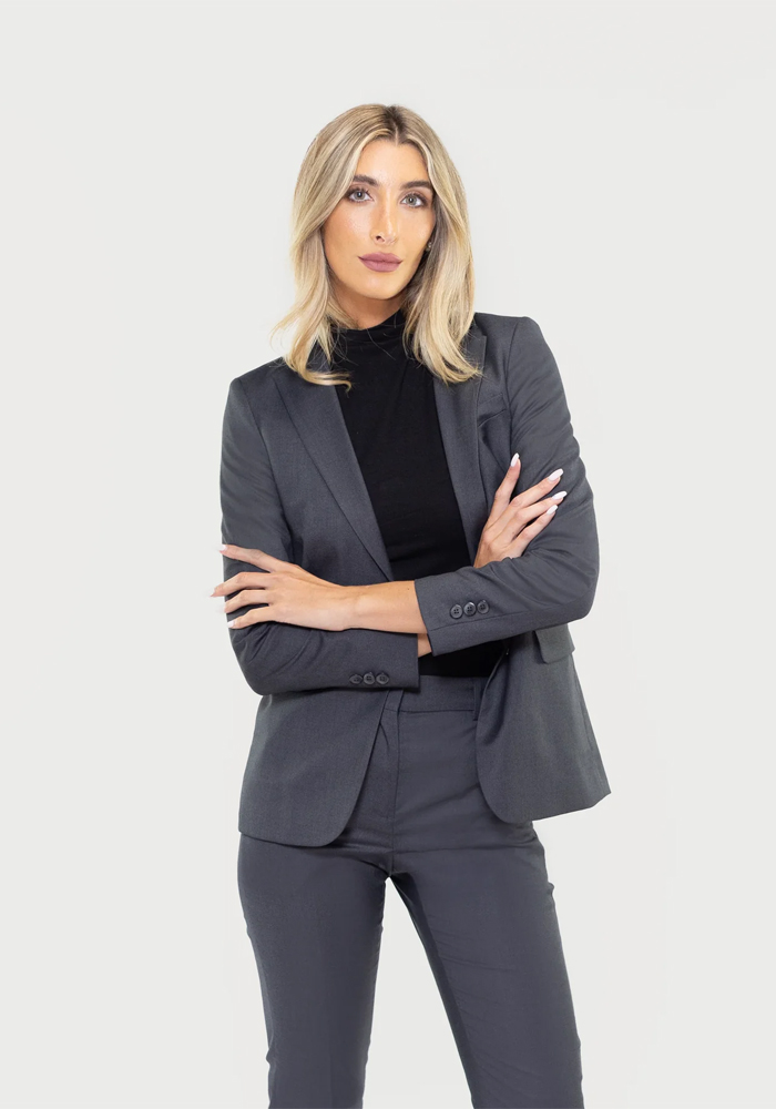 Women Business Pant Suit Grey